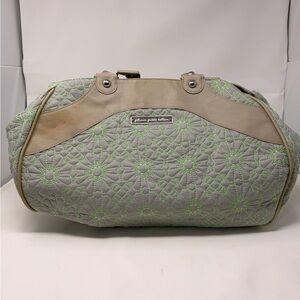 Petunia pickle bottom Gray and Green Quilted Baby Bag